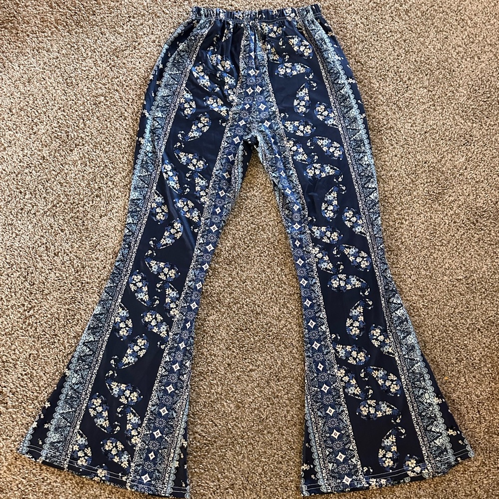 Floral Boho Flare Pants